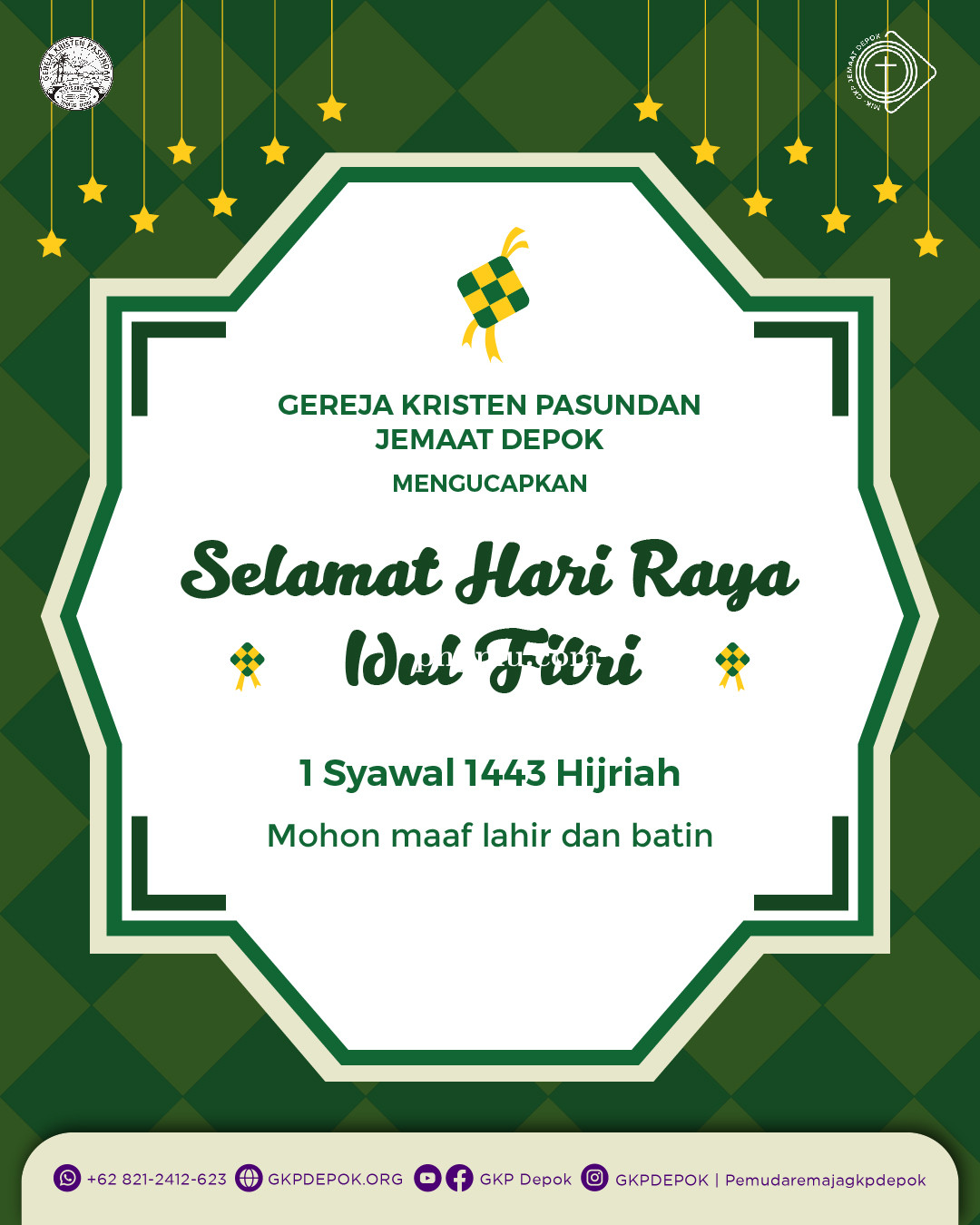 Selamat Hari Raya Idul Fitri 1 Syawal 1443 Hijriah