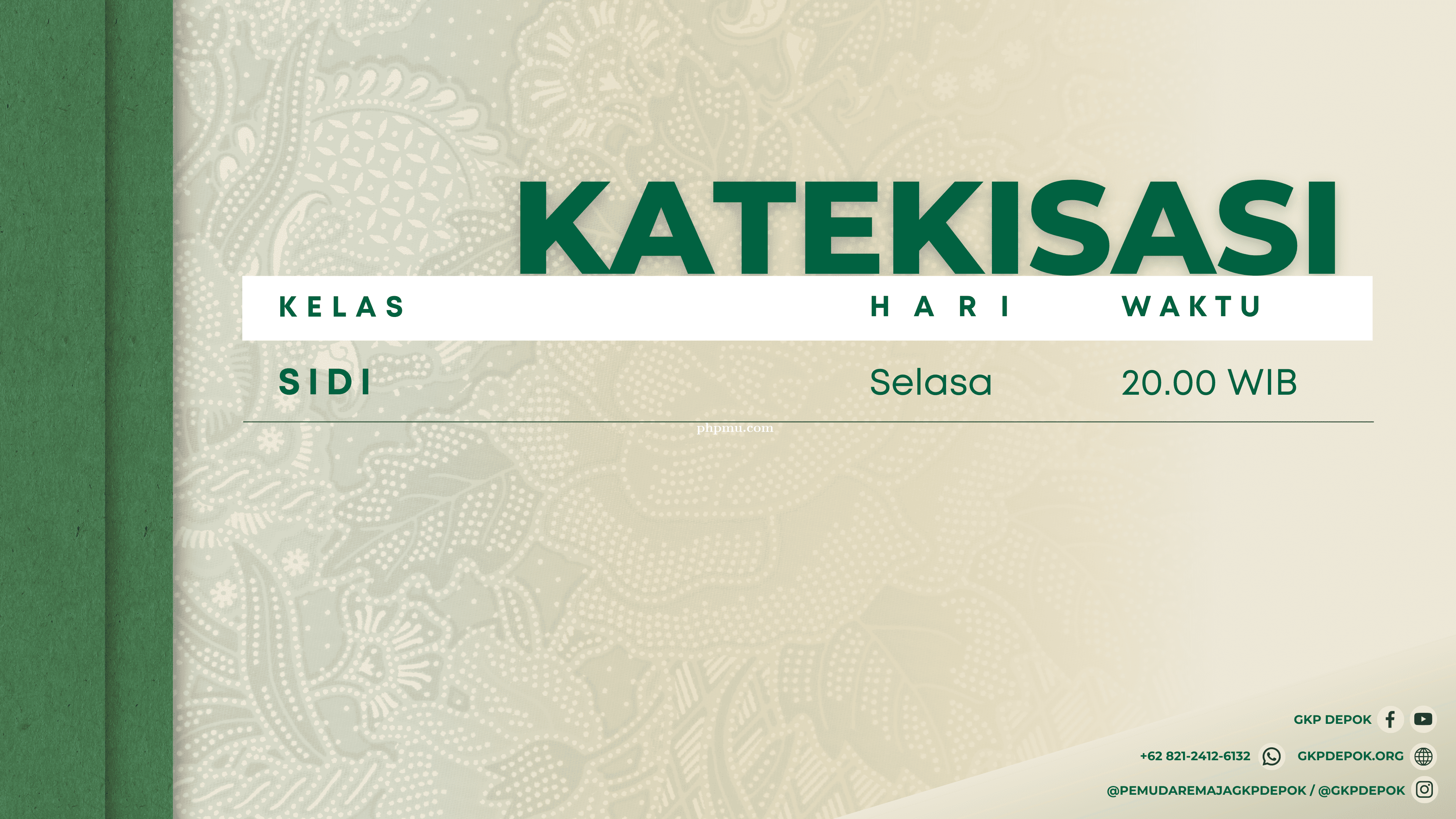 Jadwal Katekisasi