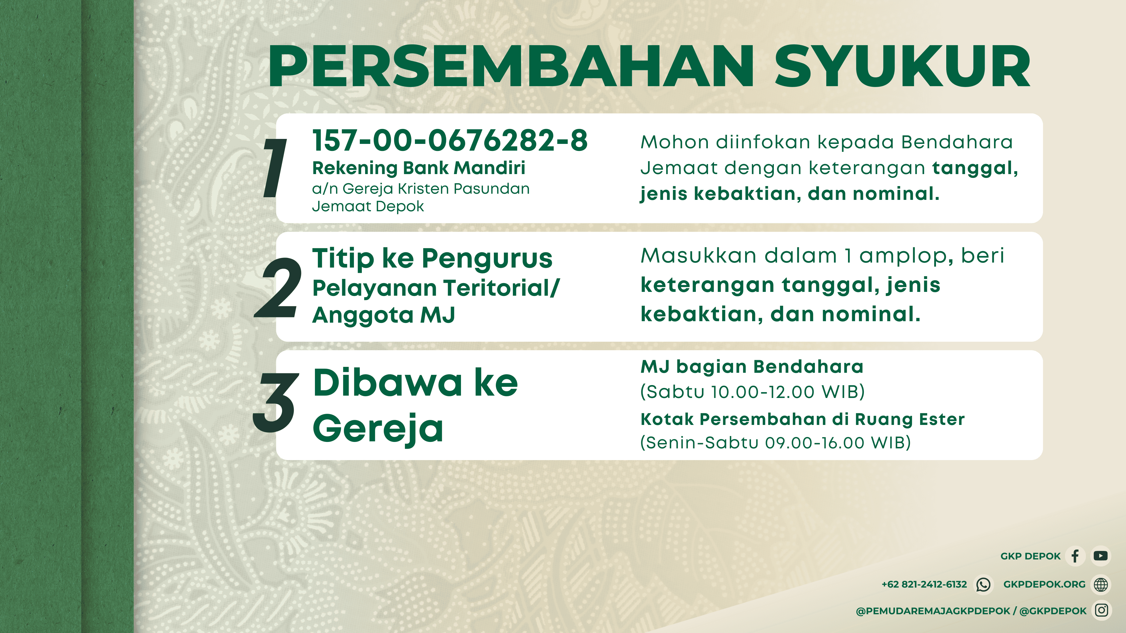 Tata Cara Persembahan