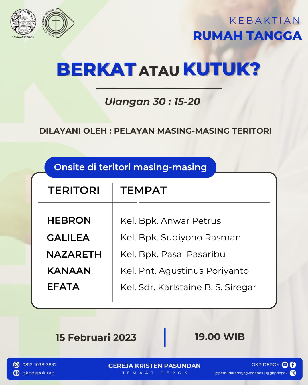 Kebaktian Rumah Tangga 15 Februari 2023