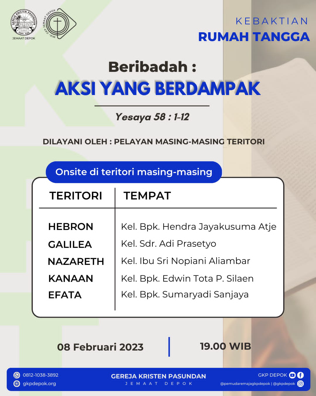 Kebaktian Rumah Tangga 8 Februari 2023