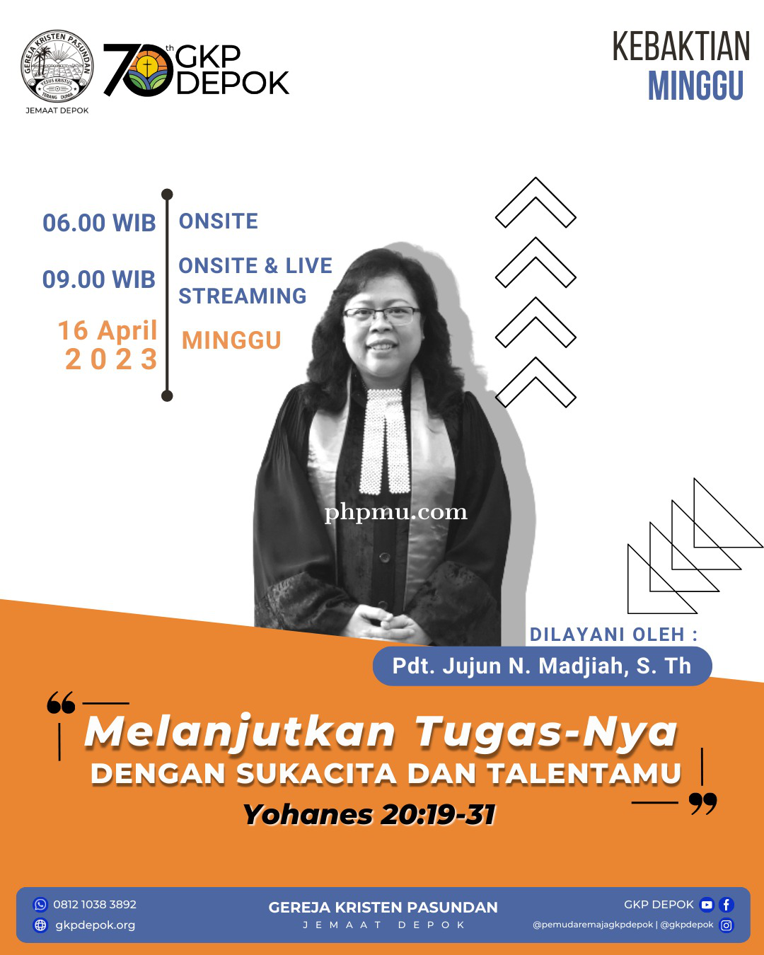 Kebaktian Minggu 16 April 2023