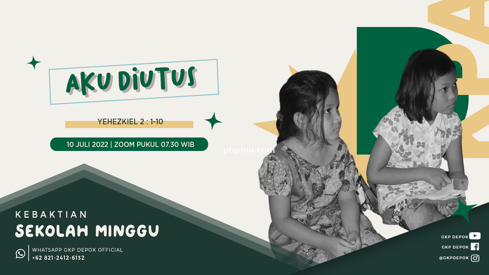 Kebaktian Sekolah Minggu 10 Juli 2022