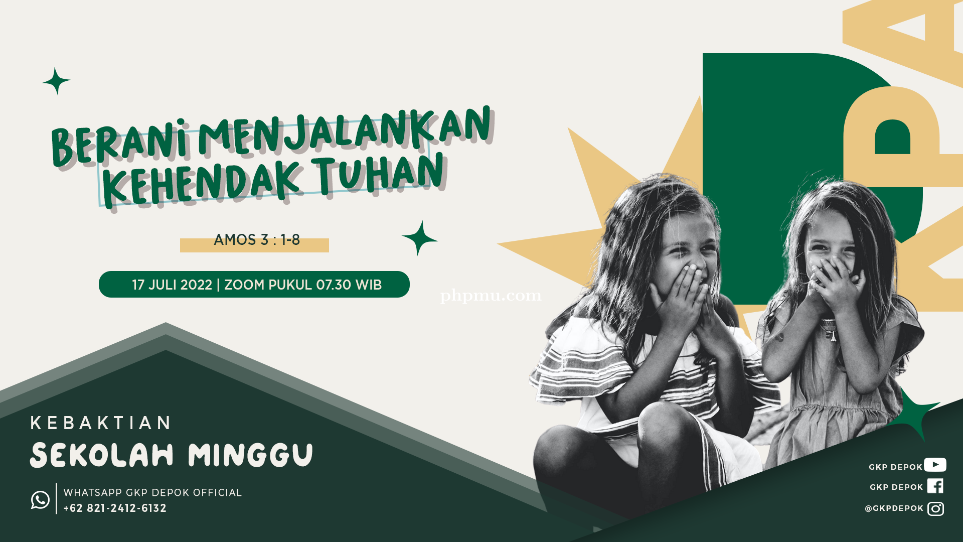 Kebaktian Sekolah Minggu 17 Juli 2022