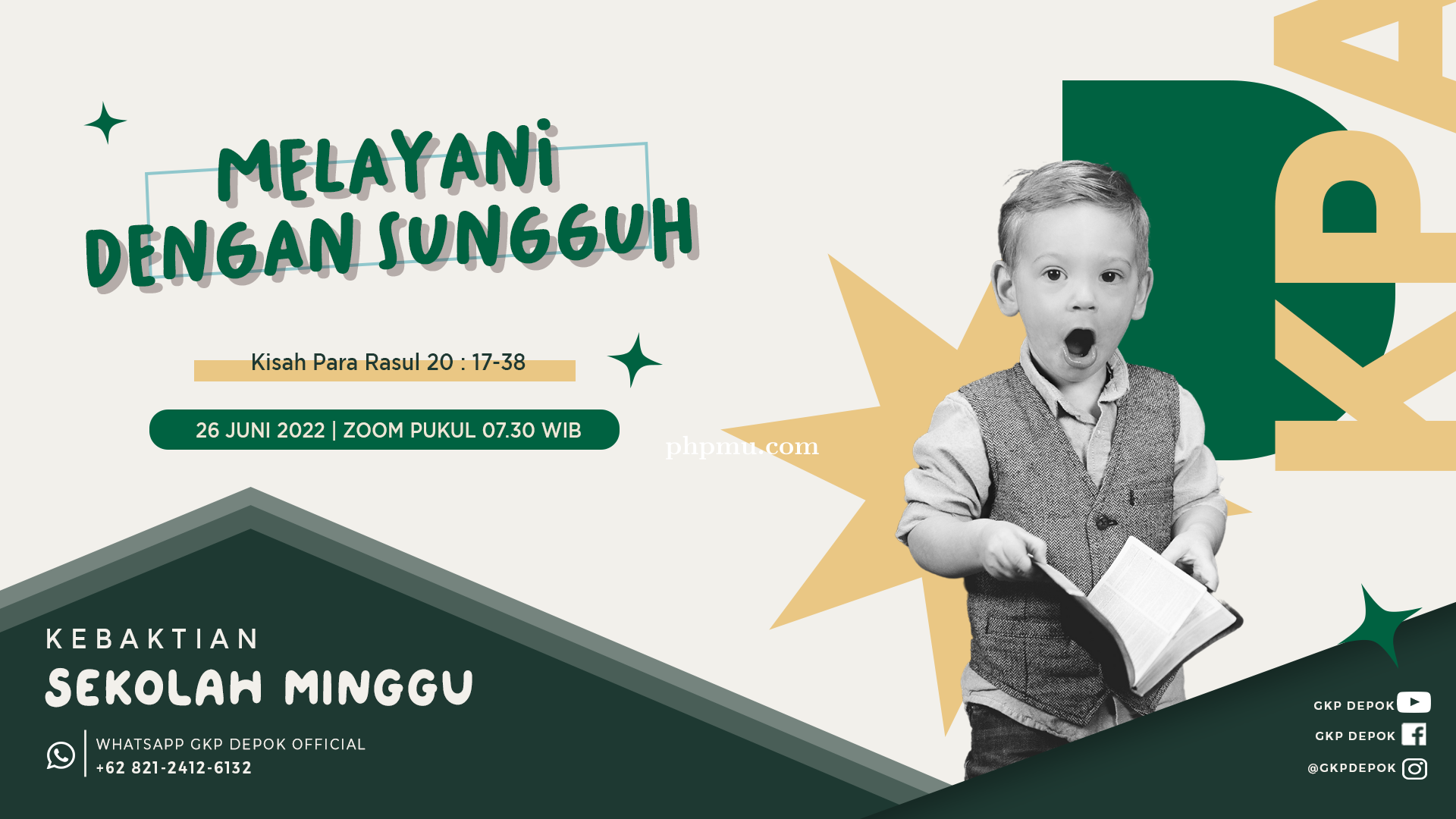 Kebaktian Sekolah Minggu 26 Juni 2022
