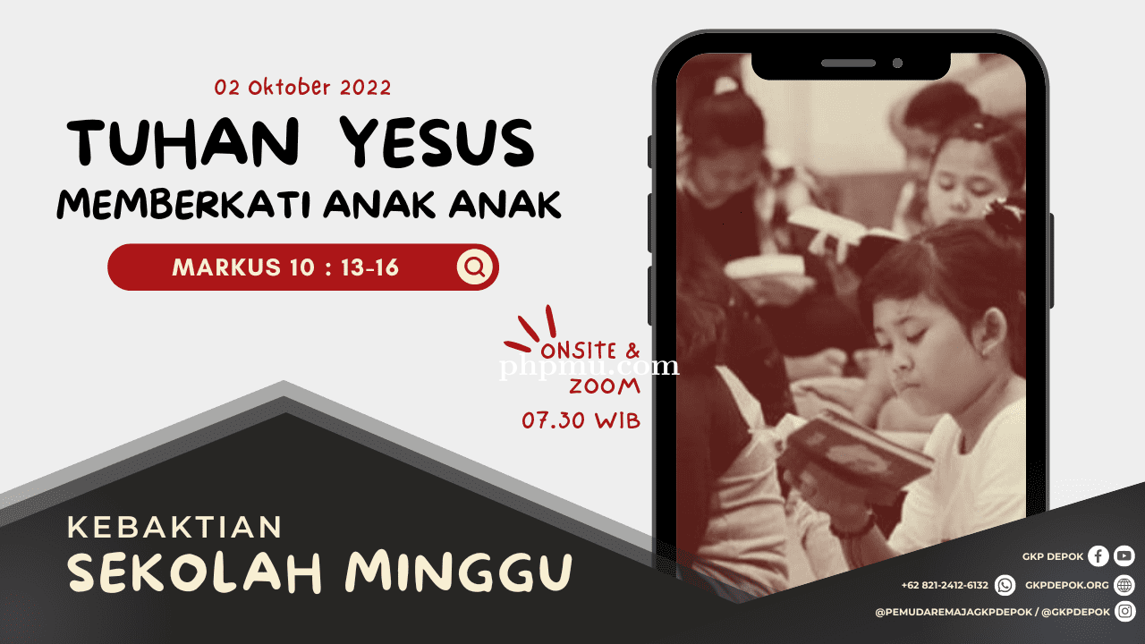Kebaktian Sekolah Minggu 2 Oktober 2022
