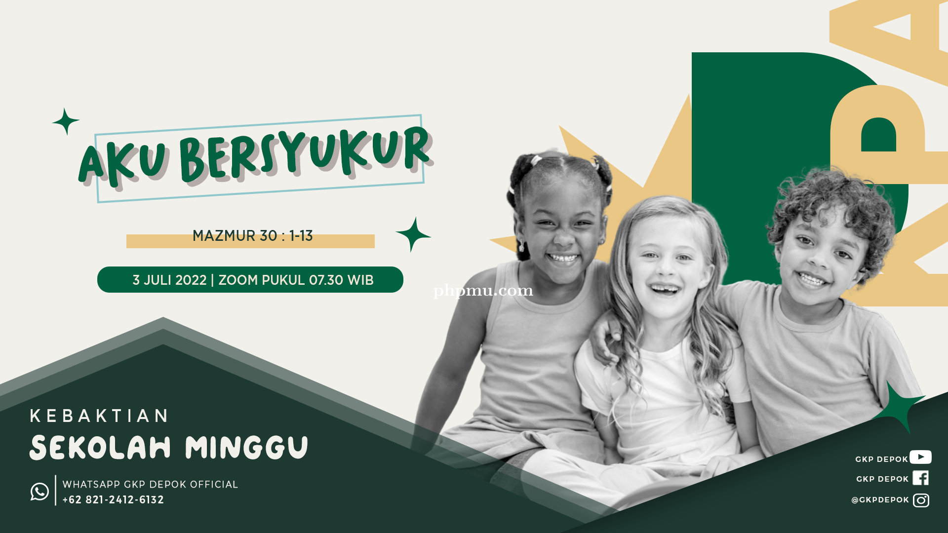 Kebaktian Sekolah Minggu 3 Juli 2022
