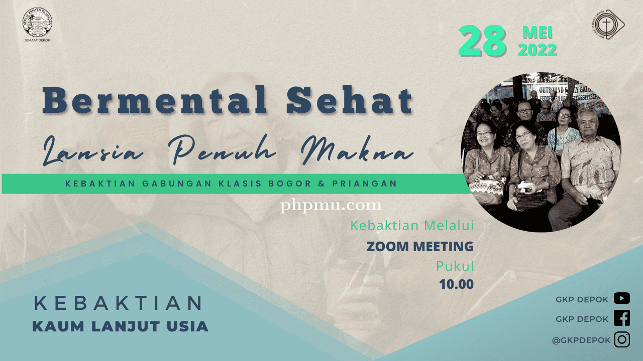 Kebaktian Kaum Lanjut Usia (Gabungan) 28 Mei 2022