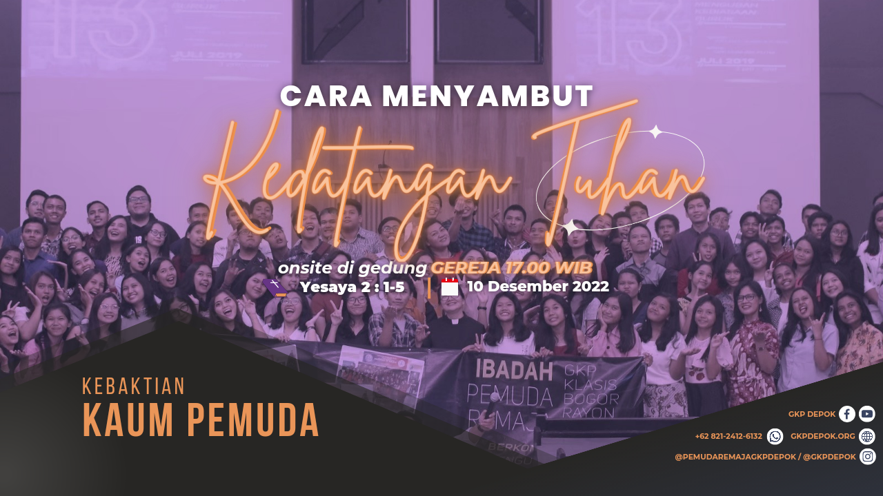 Kebaktian Kaum Pemuda 10 Desember 2022