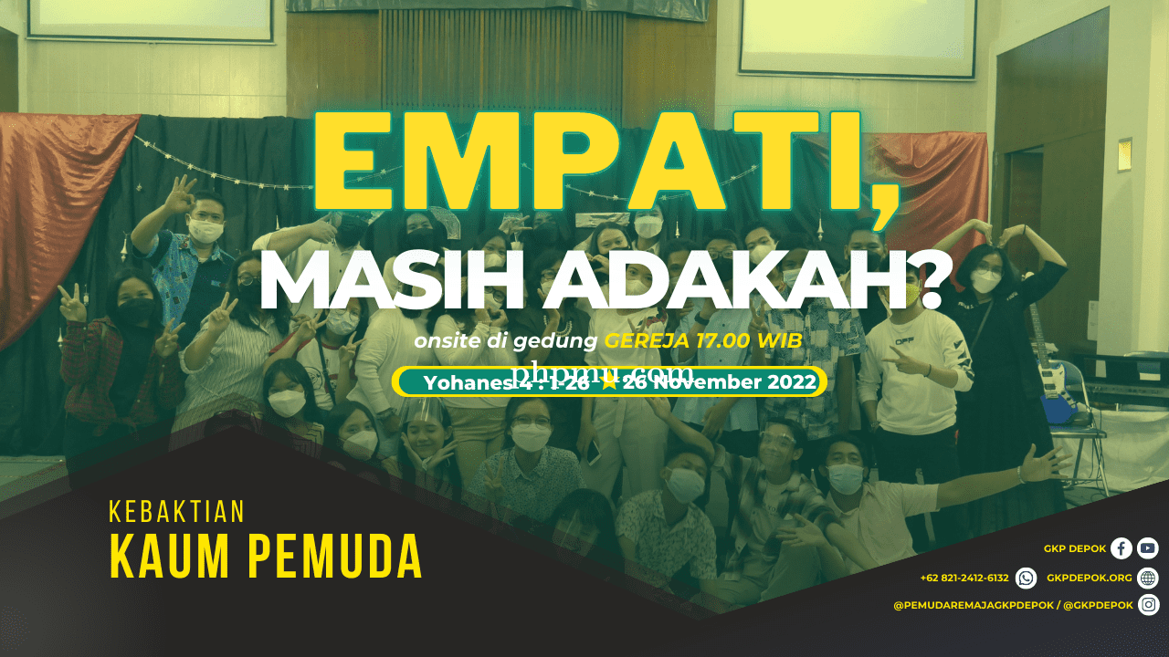 Kebaktian Kaum Pemuda 26 November 2022