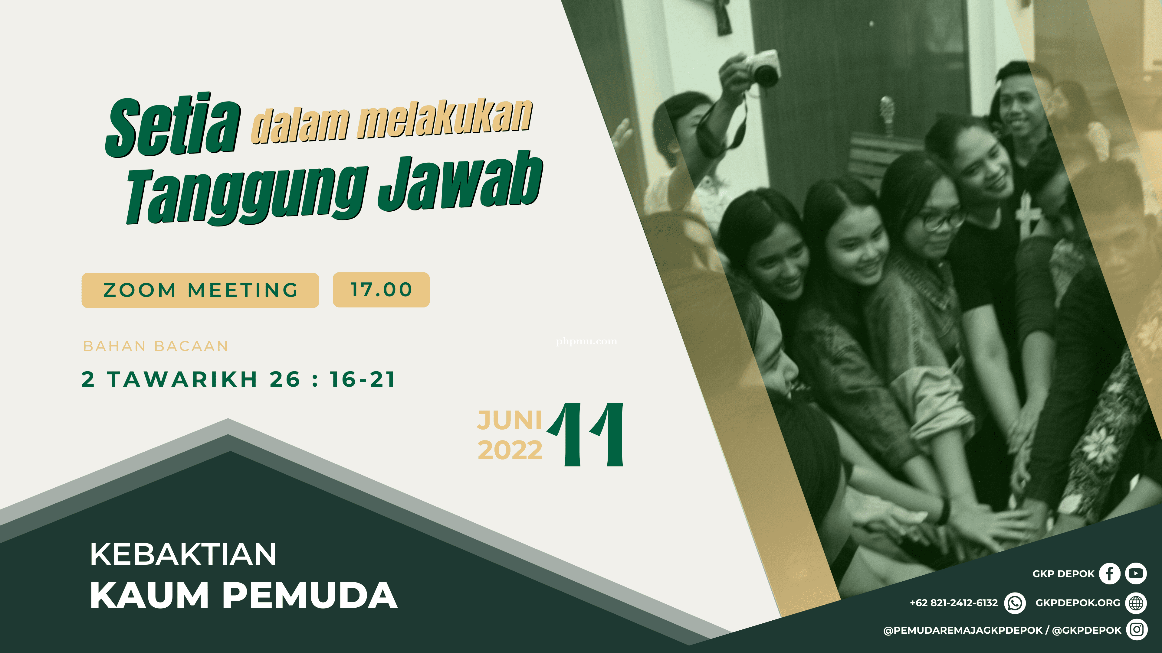 Kebaktian Kaum Pemuda 11 Juni 2022