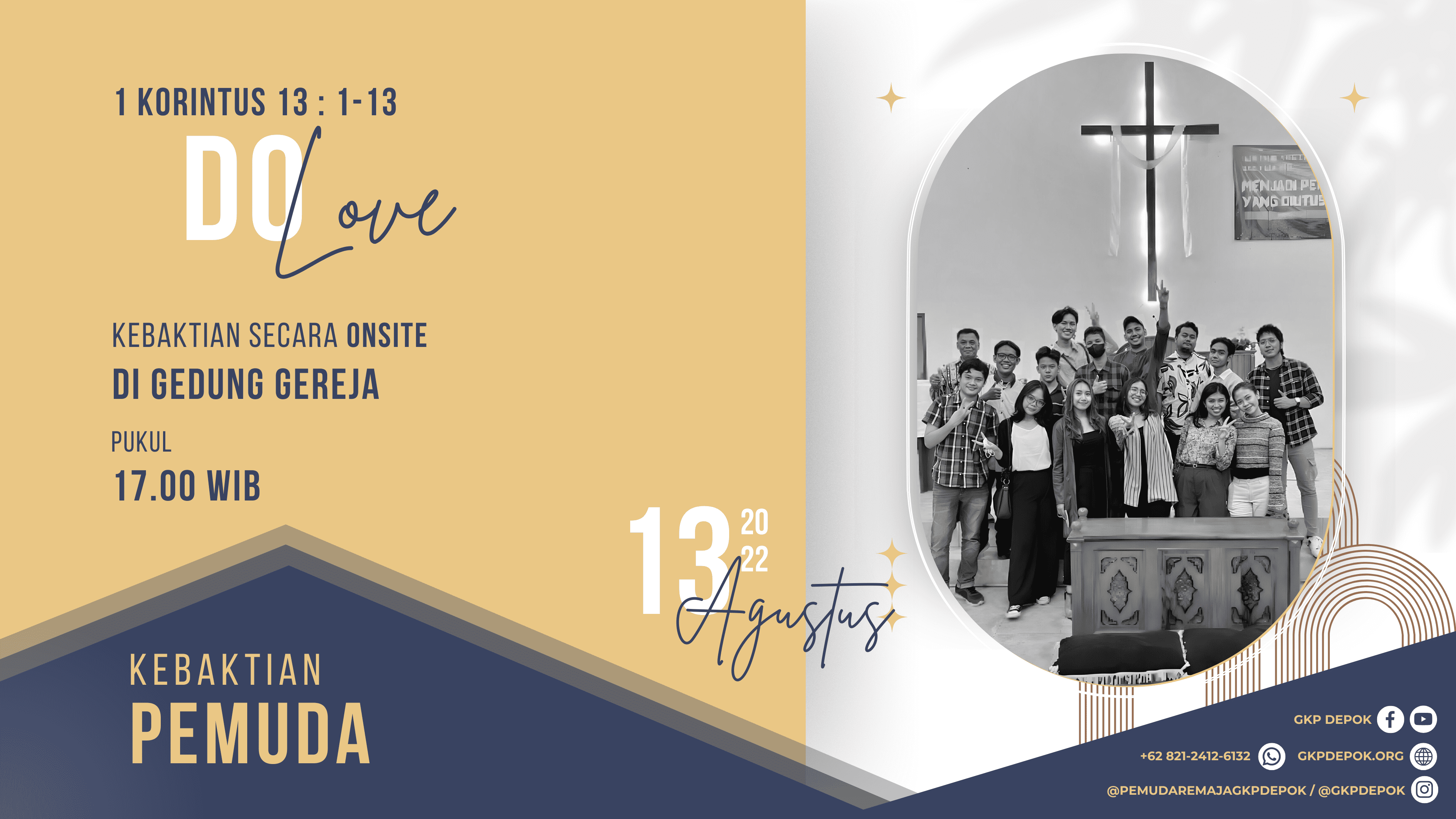 Kebaktian Kaum Pemuda 13 Agustus 2022