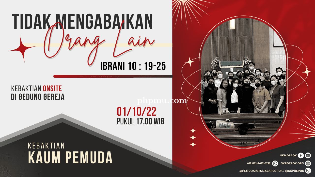 Kebaktian Kaum Pemuda 1 Oktober 2022