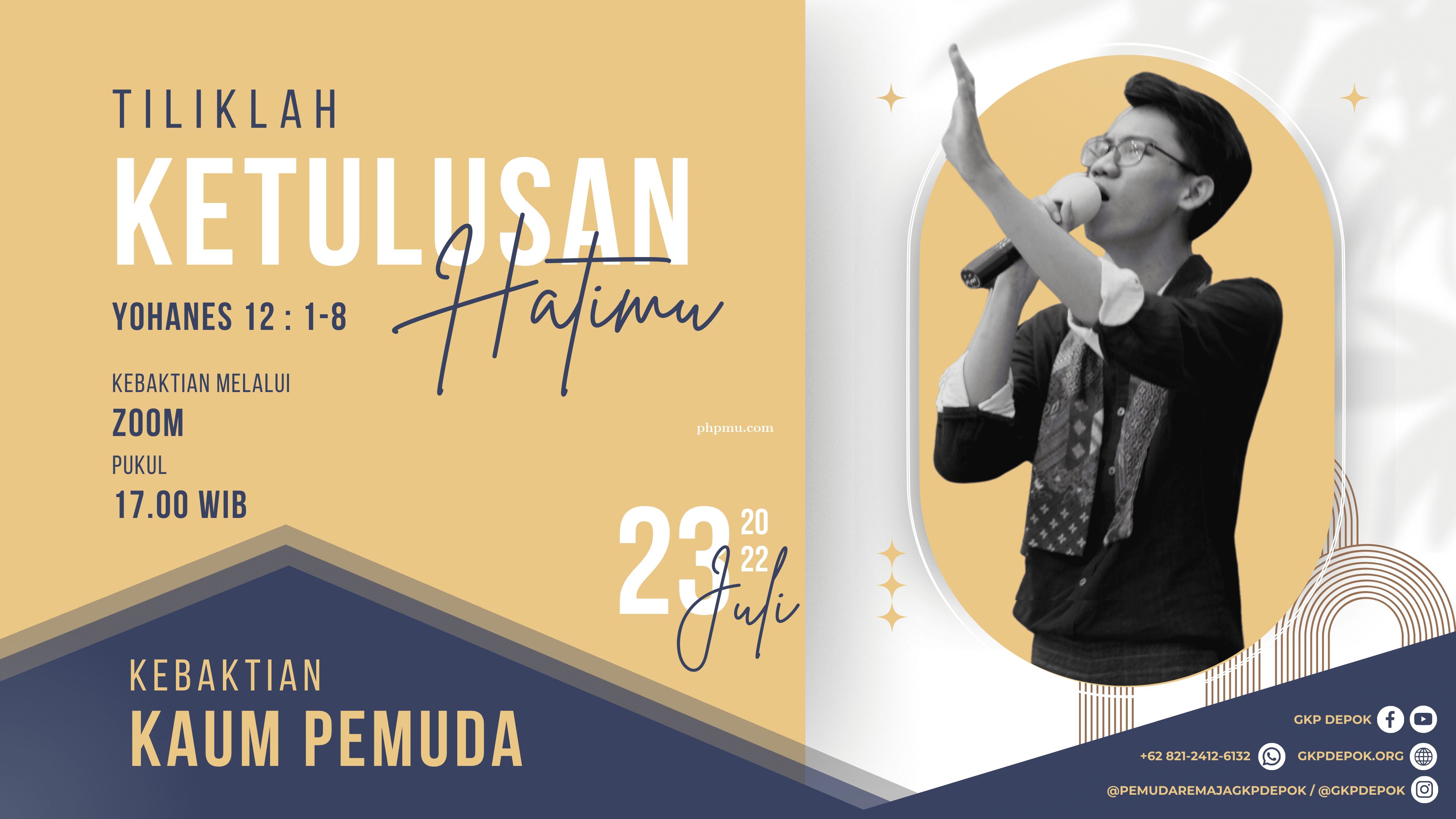 Kebaktian Kaum Pemuda 23 Juli 2022