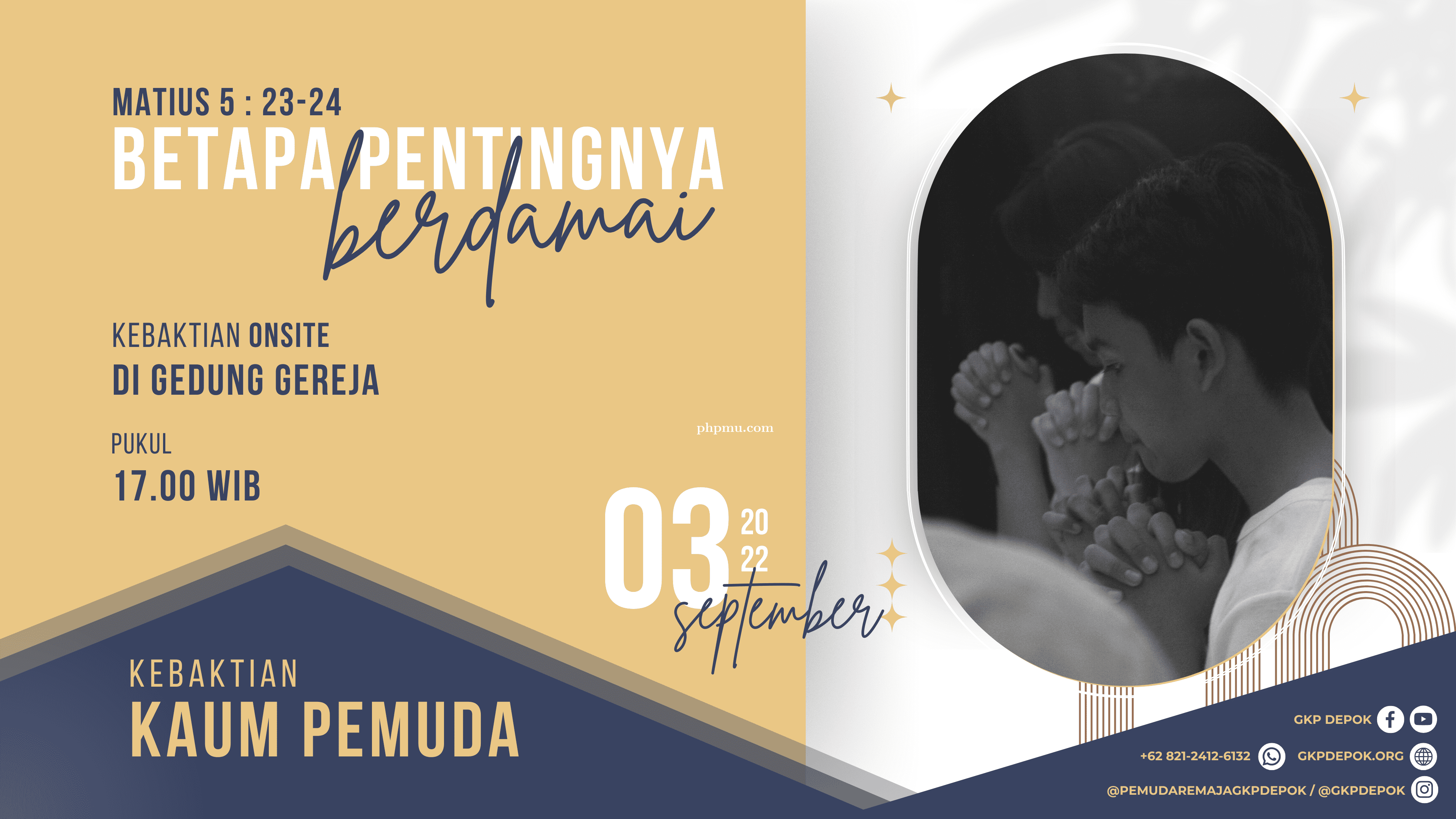 Kebaktian Kaum Pemuda 3 September 2022