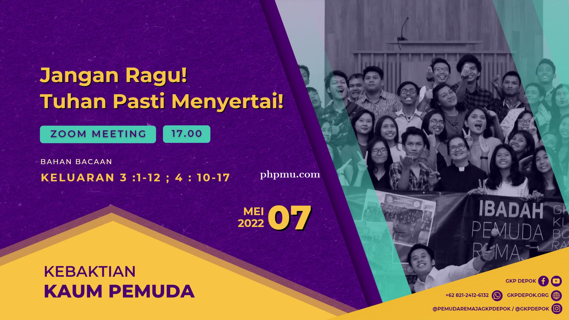 Kebaktian Kaum Pemuda 7 Mei 2022