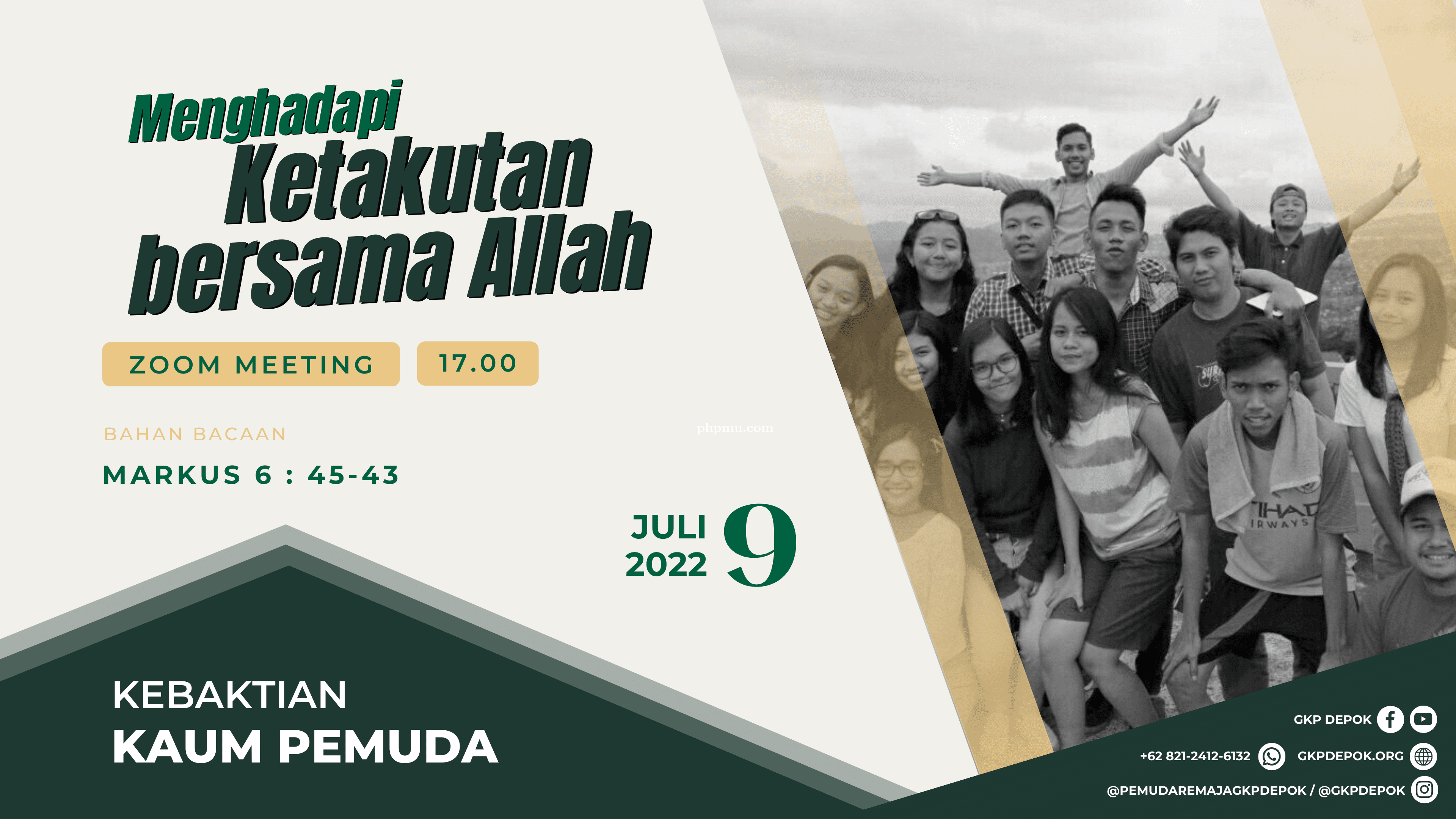 Kebaktian Kaum Pemuda 9 Juli 2022