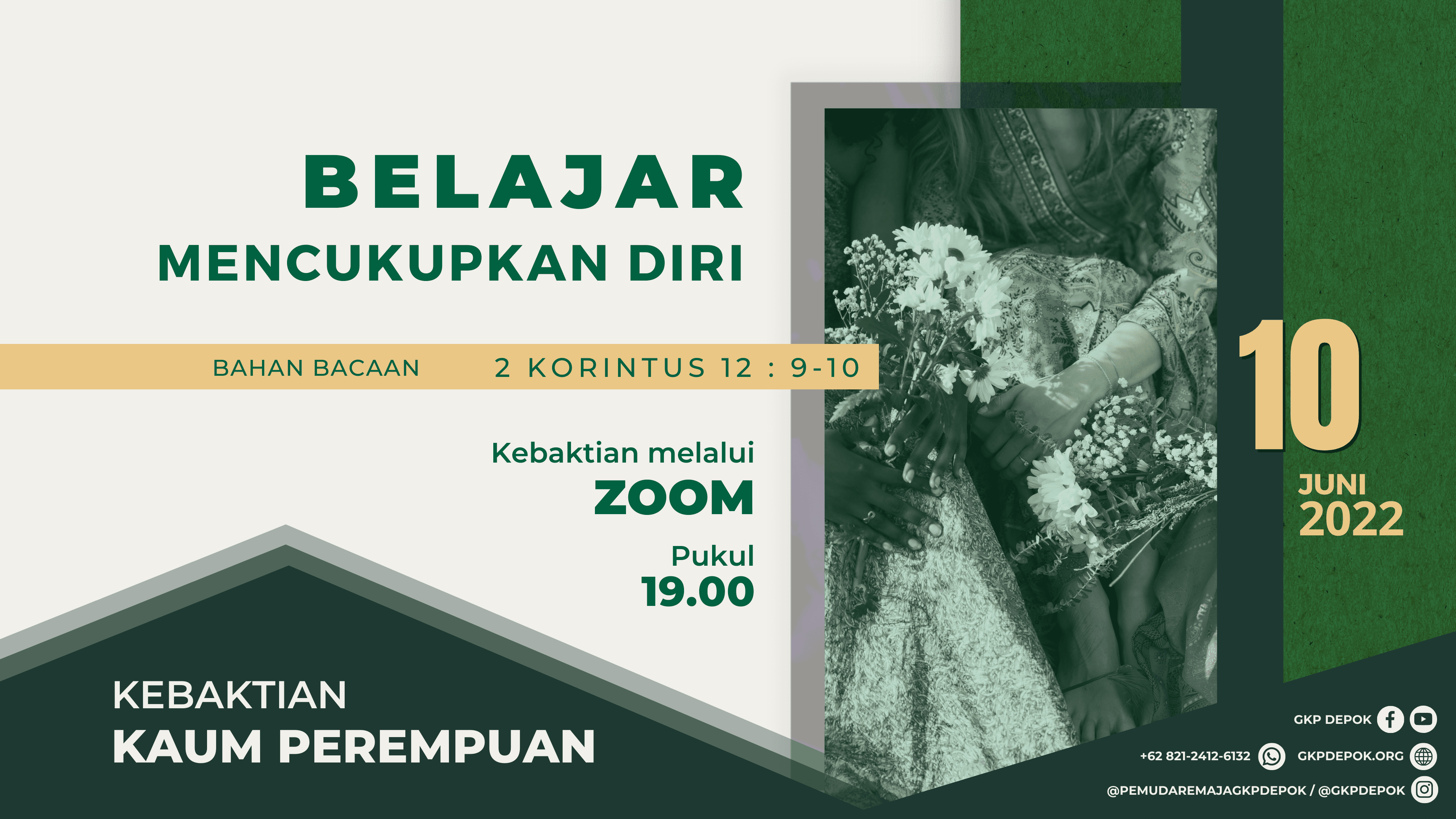 Kebaktian Kaum Perempuan 10 Juni 2022