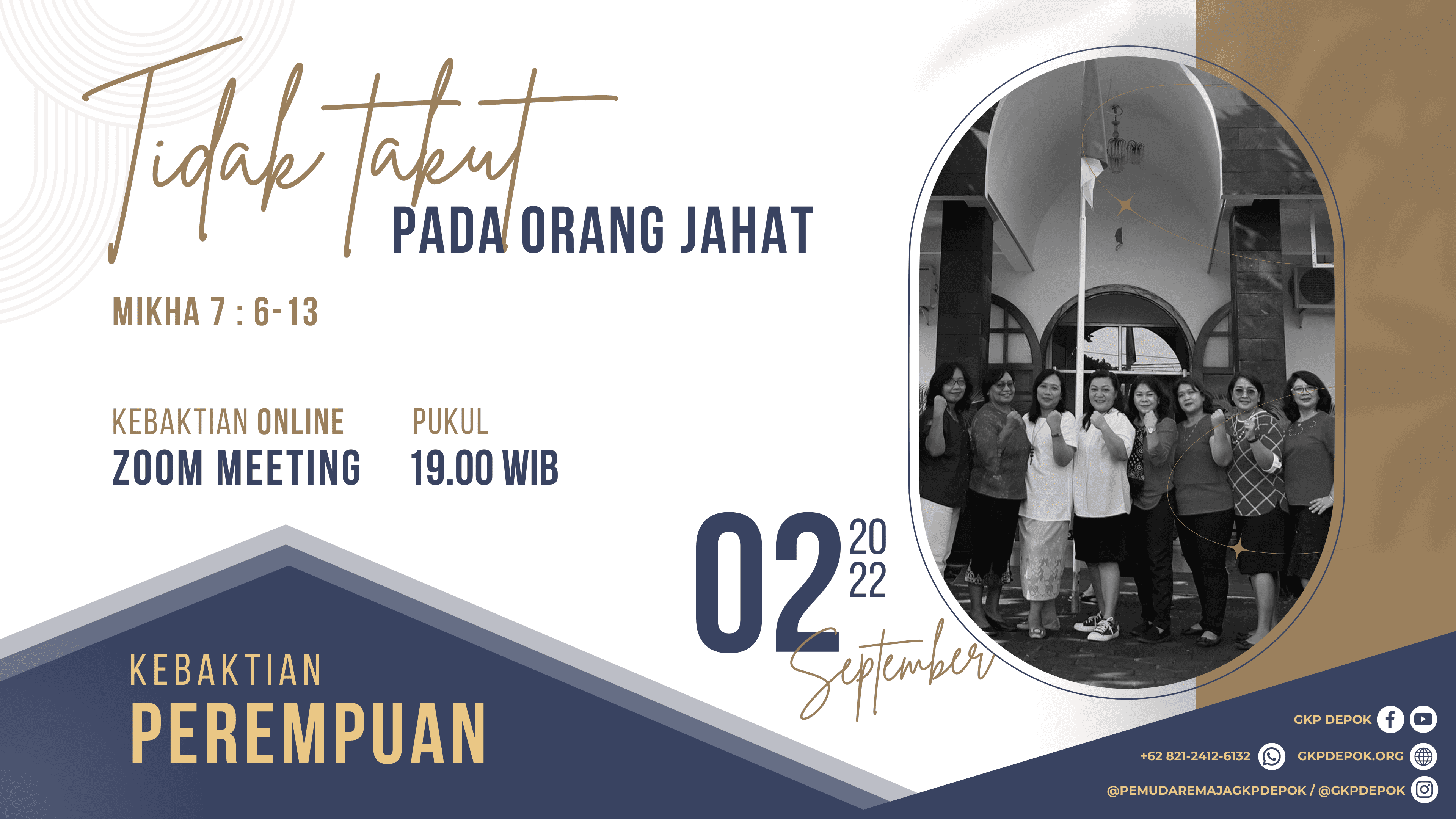 Kebaktian Kaum Perempuan 2 September 2022