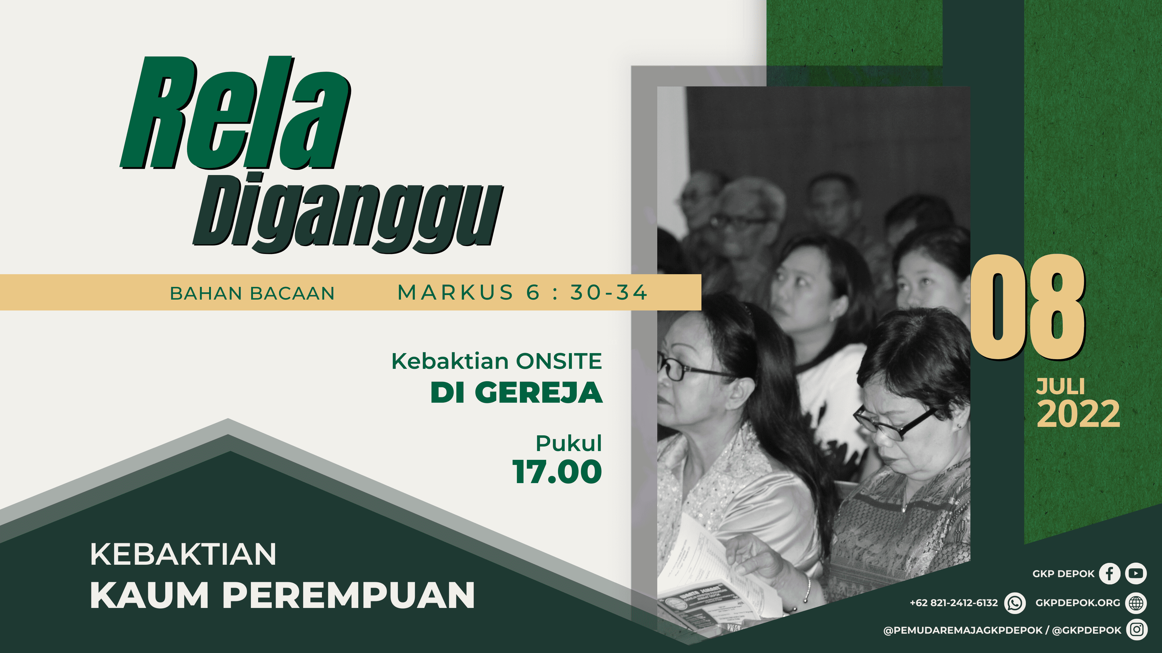 Kebaktian Kaum Perempuan 8 Juli 2022