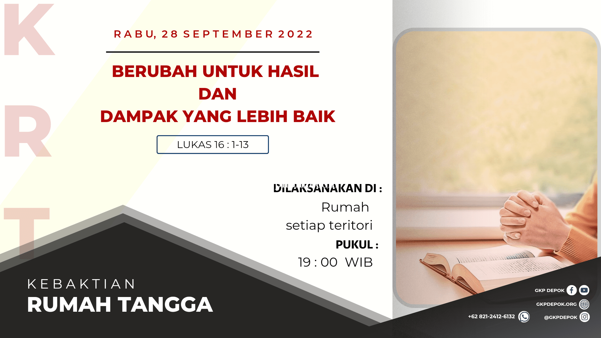 Kebaktian Rumah Tangga 28 September 2022