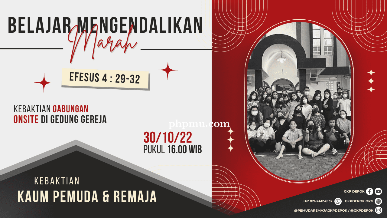 Kebaktian Gabungan Kaum Pemuda & Remaja 30 Oktober 2022